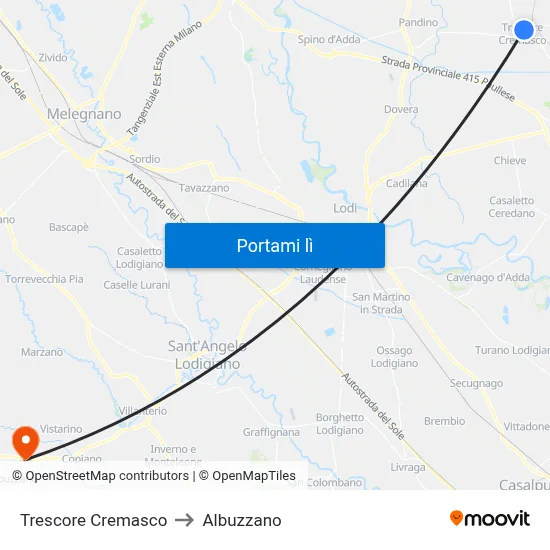 Trescore Cremasco to Albuzzano map
