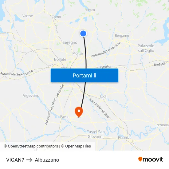 VIGAN? to Albuzzano map