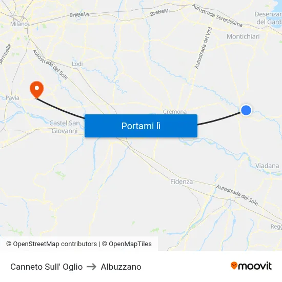 Canneto Sull' Oglio to Albuzzano map