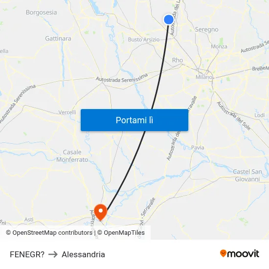 FENEGR? to Alessandria map