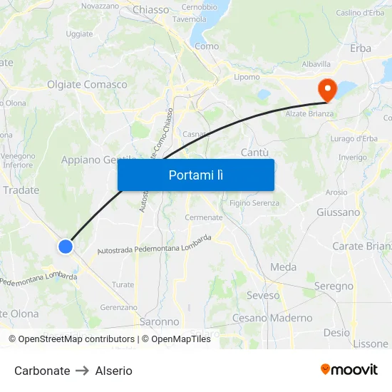 Carbonate to Alserio map