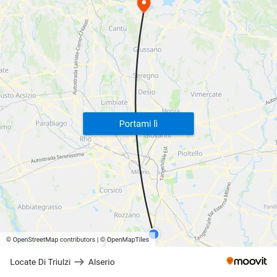 Locate Di Triulzi to Alserio map