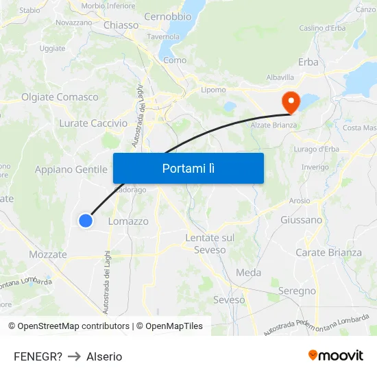FENEGR? to Alserio map