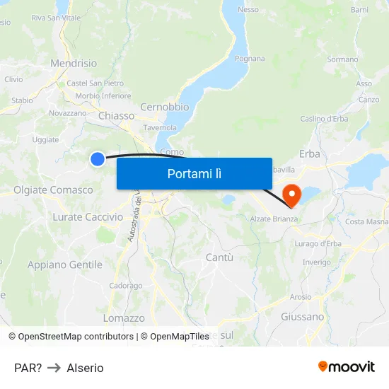 PAR? to Alserio map