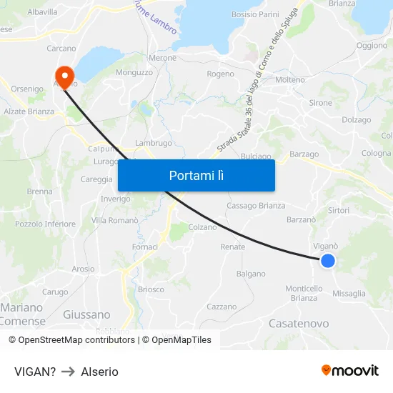 VIGAN? to Alserio map