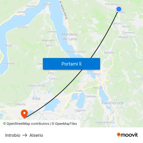Introbio to Alserio map