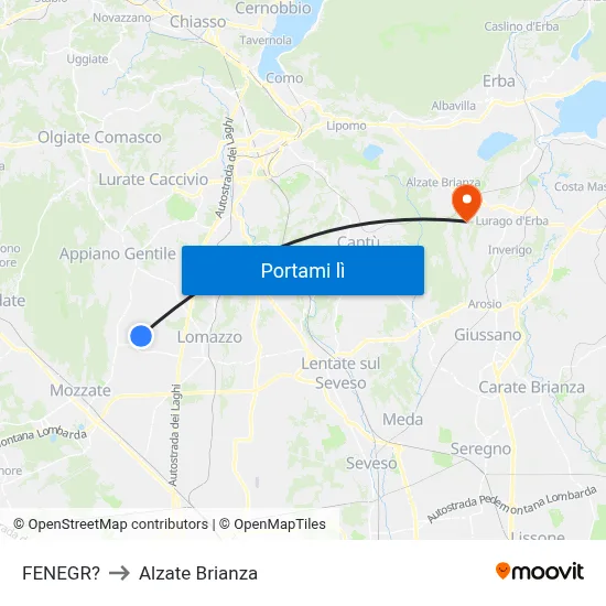 FENEGR? to Alzate Brianza map