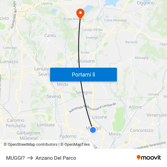 MUGGI? to Anzano Del Parco map