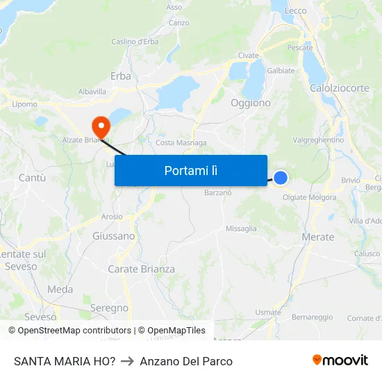 SANTA MARIA HO? to Anzano Del Parco map