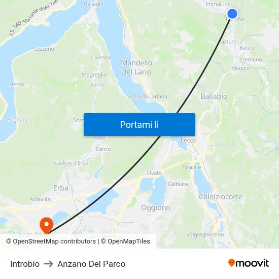 Introbio to Anzano Del Parco map