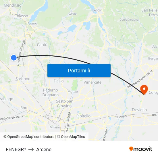 FENEGR? to Arcene map