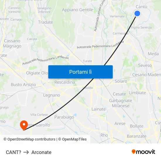 CANT? to Arconate map
