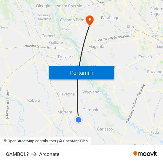 GAMBOL? to Arconate map