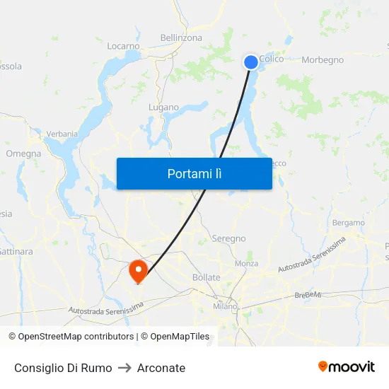 Consiglio Di Rumo to Arconate map