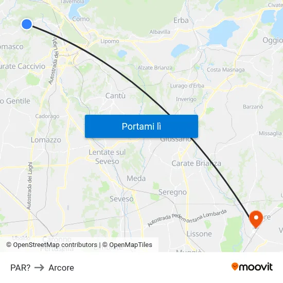 PAR? to Arcore map