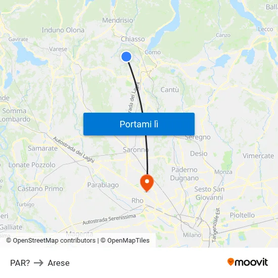 PAR? to Arese map