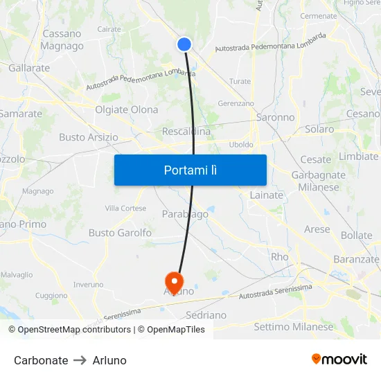 Carbonate to Arluno map