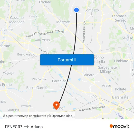 FENEGR? to Arluno map