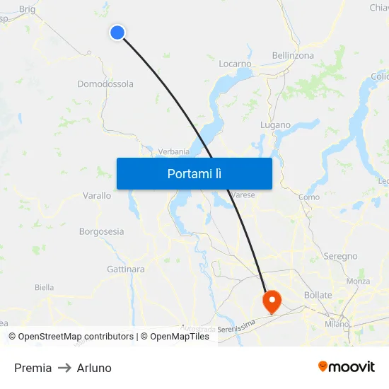 Premia to Arluno map