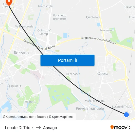 Locate Di Triulzi to Assago map