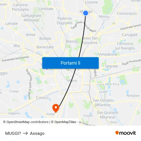 MUGGI? to Assago map