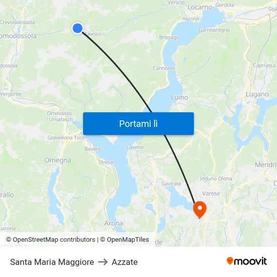 Santa Maria Maggiore to Azzate map