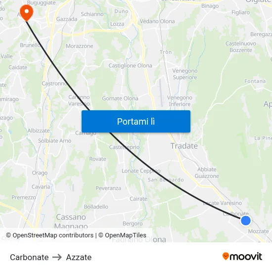 Carbonate to Azzate map