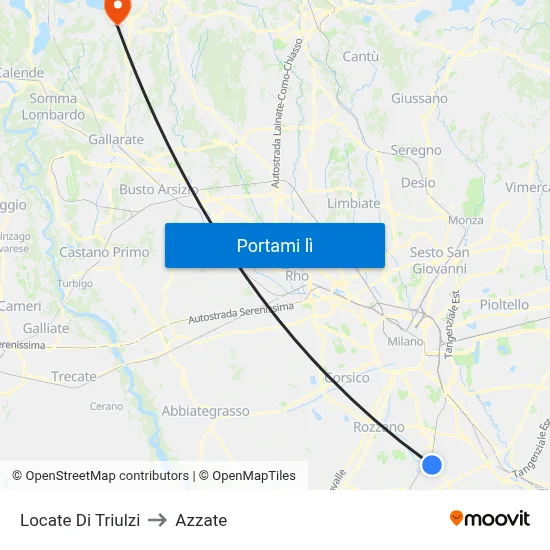 Locate Di Triulzi to Azzate map