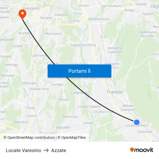 Locate Varesino to Azzate map