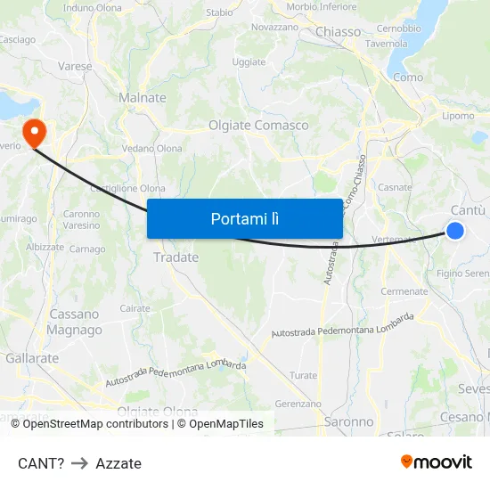 CANT? to Azzate map