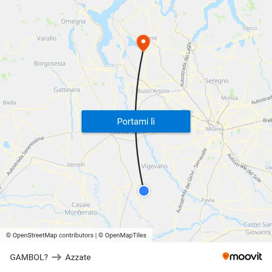 GAMBOL? to Azzate map