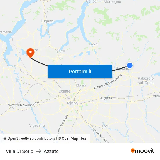 Villa Di Serio to Azzate map