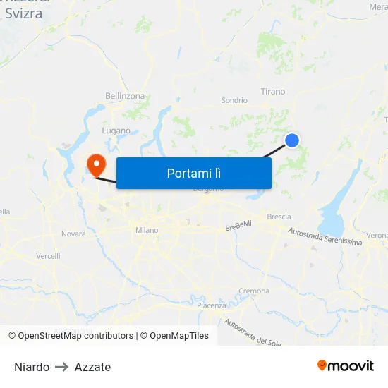 Niardo to Azzate map