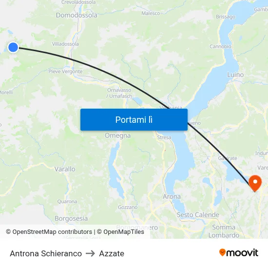 Antrona Schieranco to Azzate map