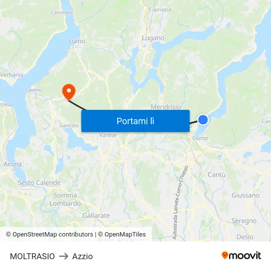 MOLTRASIO to Azzio map
