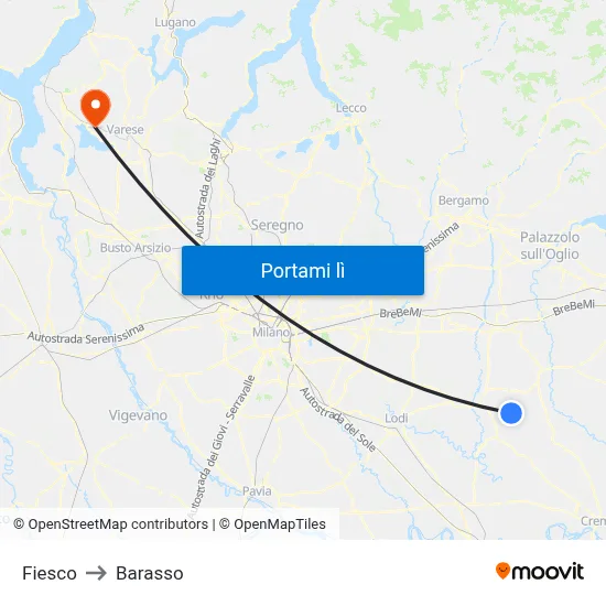 Fiesco to Barasso map