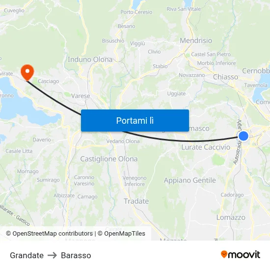 Grandate to Barasso map