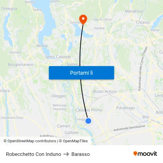 Robecchetto Con Induno to Barasso map