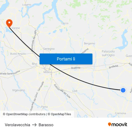 Verolavecchia to Barasso map