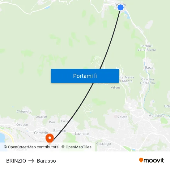 BRINZIO to Barasso map