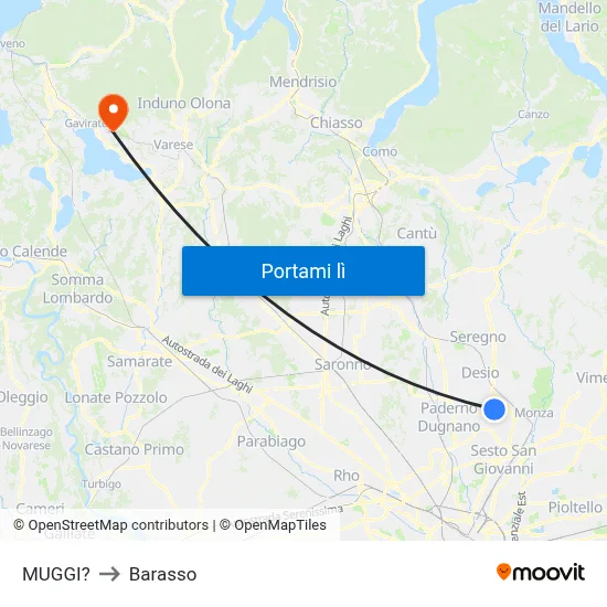 MUGGI? to Barasso map