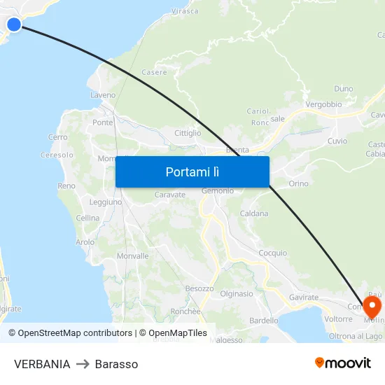 VERBANIA to Barasso map