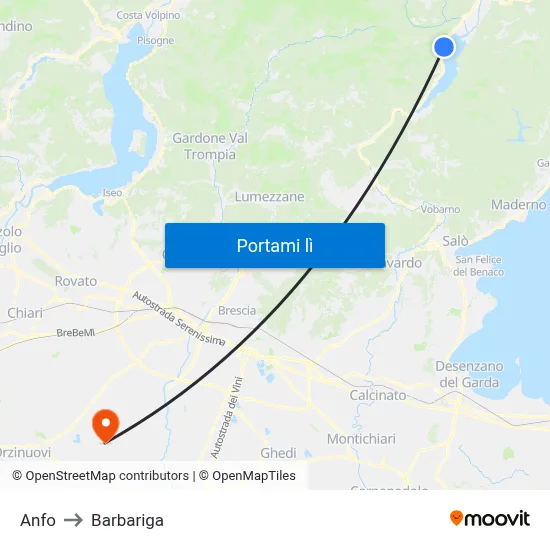 Anfo to Barbariga map