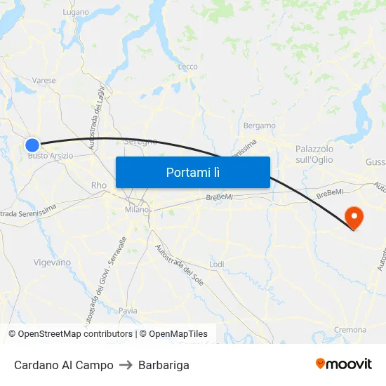 Cardano Al Campo to Barbariga map