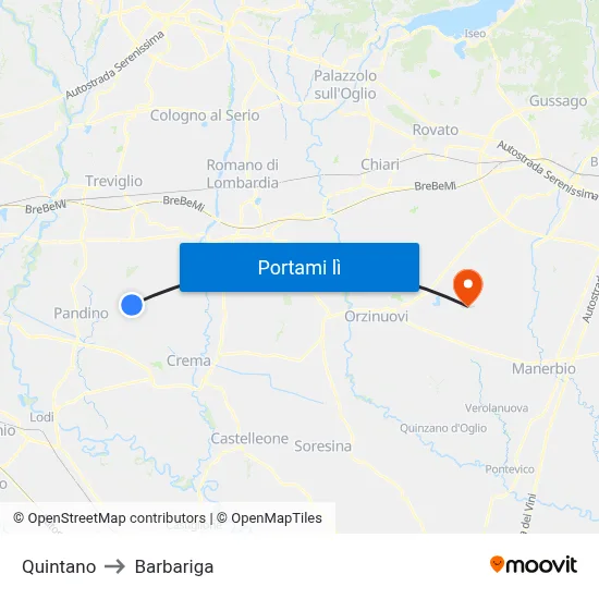 Quintano to Barbariga map