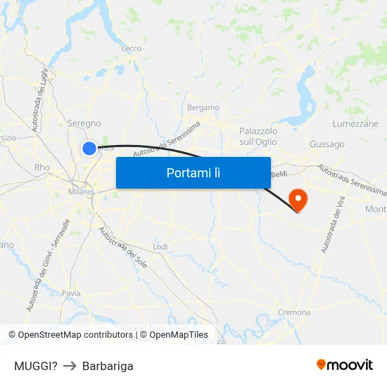 MUGGI? to Barbariga map