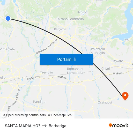 SANTA MARIA HO? to Barbariga map