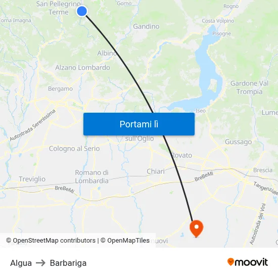 Algua to Barbariga map