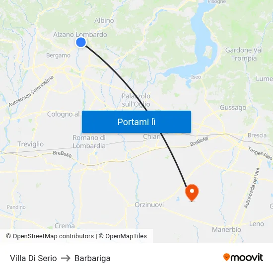 Villa Di Serio to Barbariga map