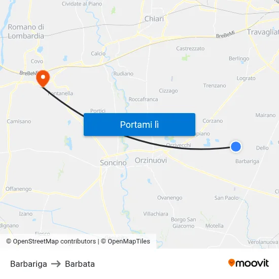 Barbariga to Barbata map